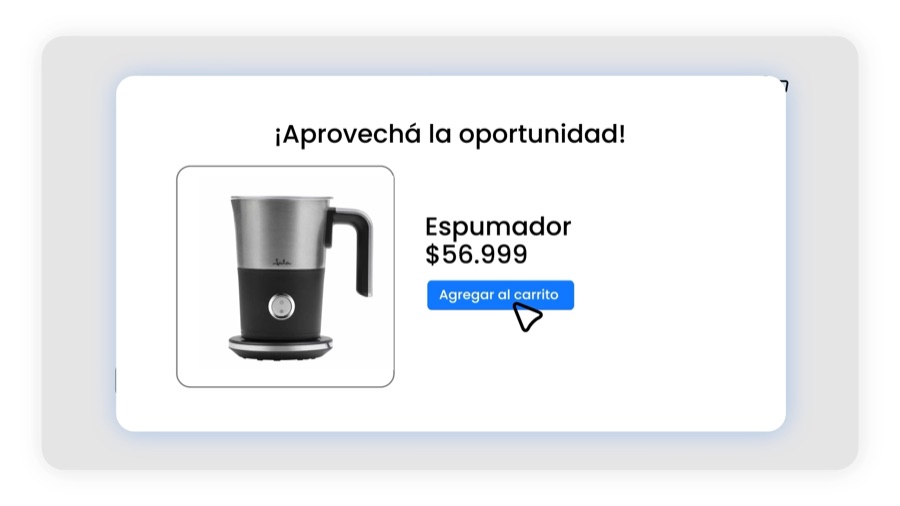 Popup al agregar al carrito